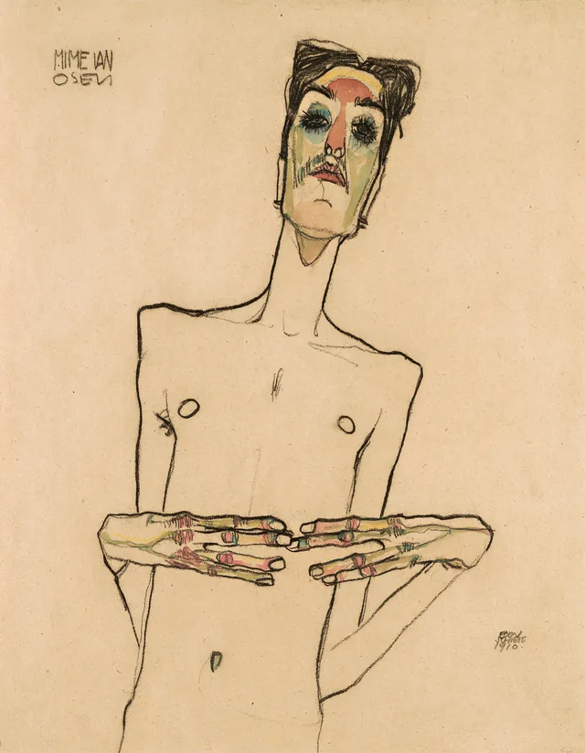 Erwin Dominik Osen with Fingertips Touching (Mime van Osen)