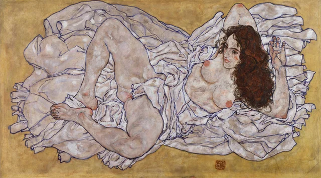 Mujer tumbada, Egon Schiele