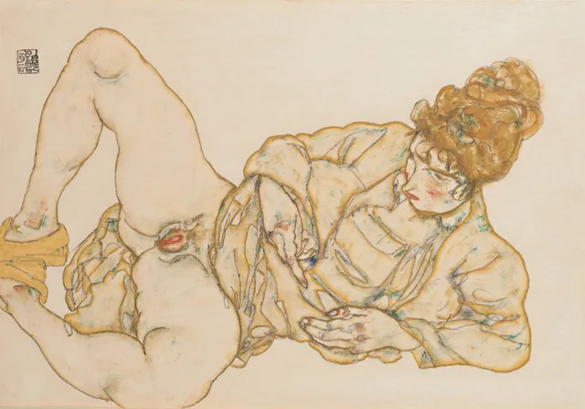 Naked Woman Reclining. Study for Reclining Woman, Egon Schiele