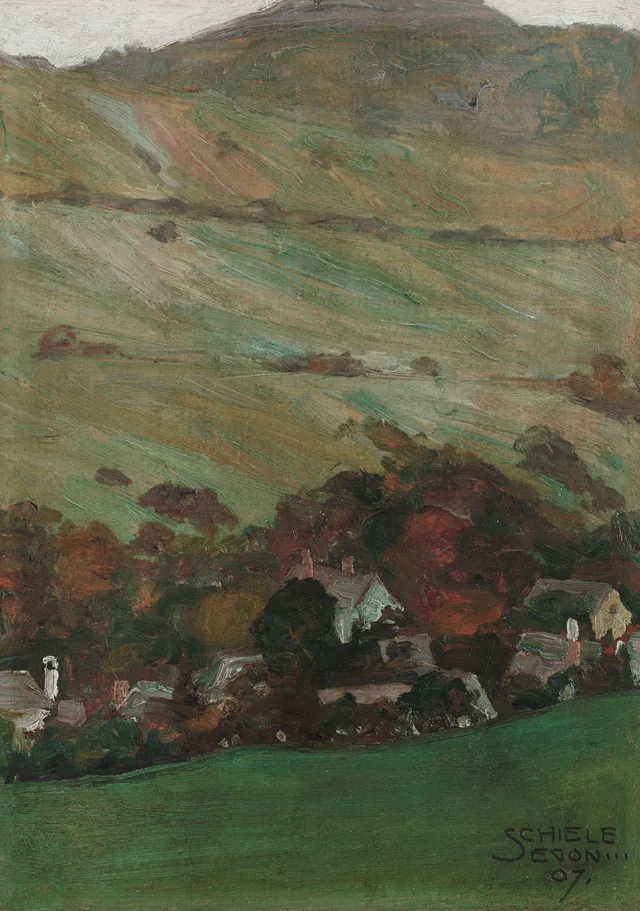 Village at the Foot of a Hill