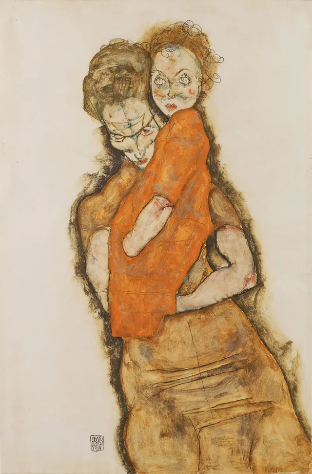 Madre e hijo, Egon Schiele