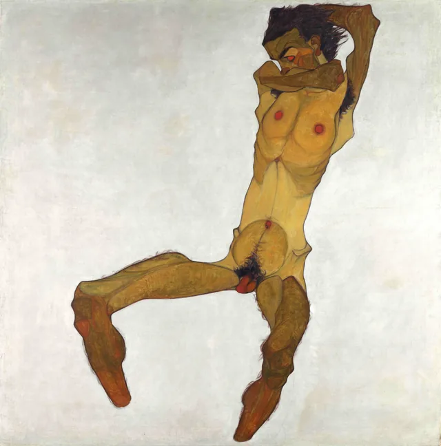 Seated Male Nude (Self-Portrait)