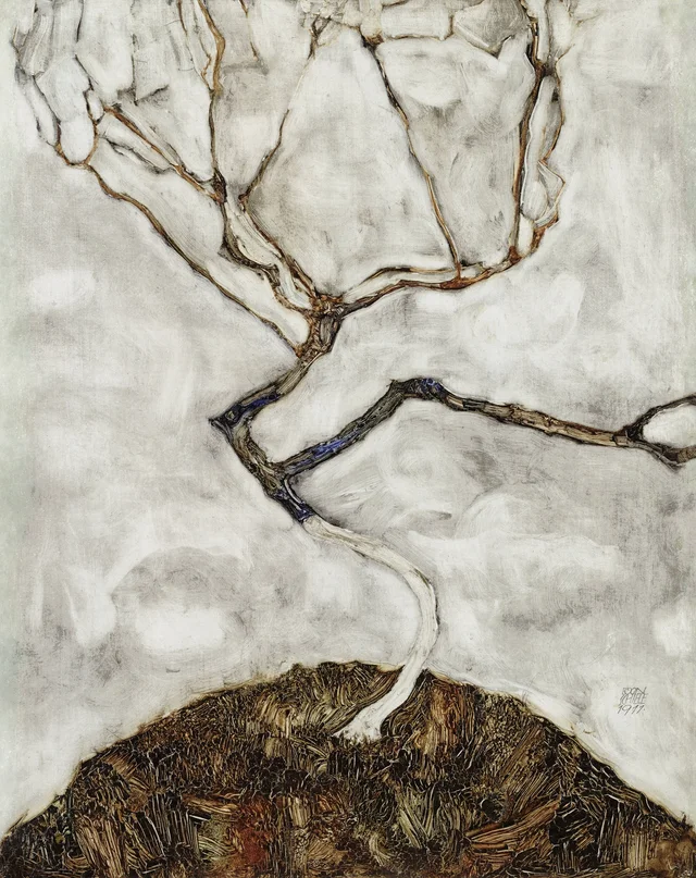 Pequeño árbol a finales del otoño