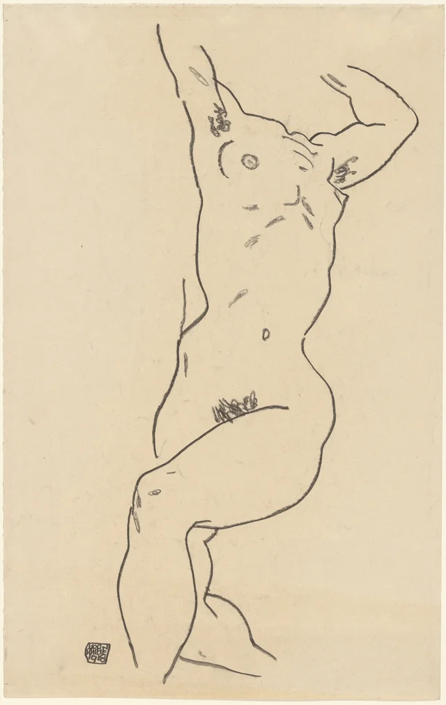 Torso of a Nude, Egon Schiele