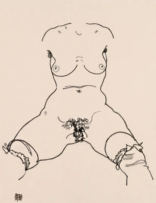 Female Nude Torso, Egon Schiele