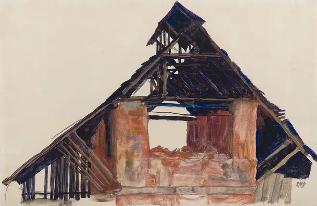 Old Gable, Egon Schiele