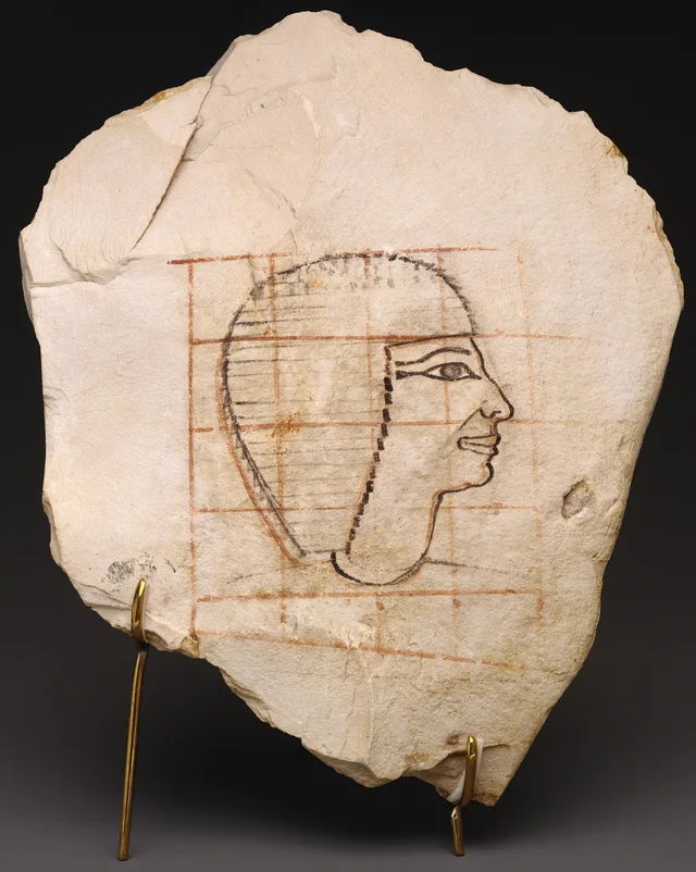 Artist's Gridded Sketch of Senenmut
