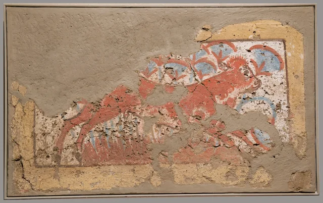 Bench Side-Panel Depicting a Calf in the Marshes