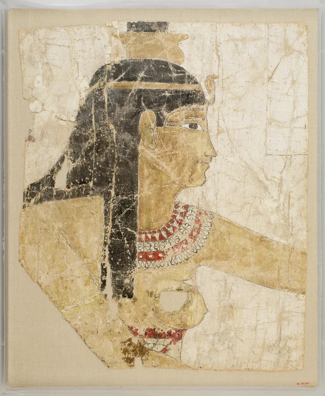 Fragmento de mortalha pintada
