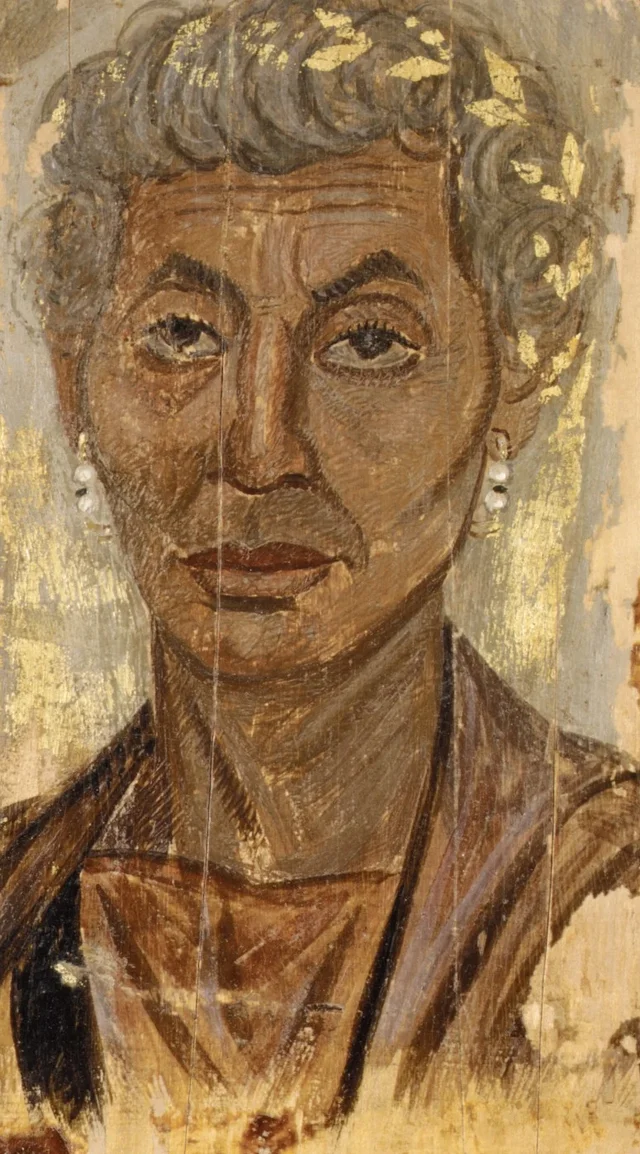 Retrato de una anciana con corona de oro, Antiguo Egipto