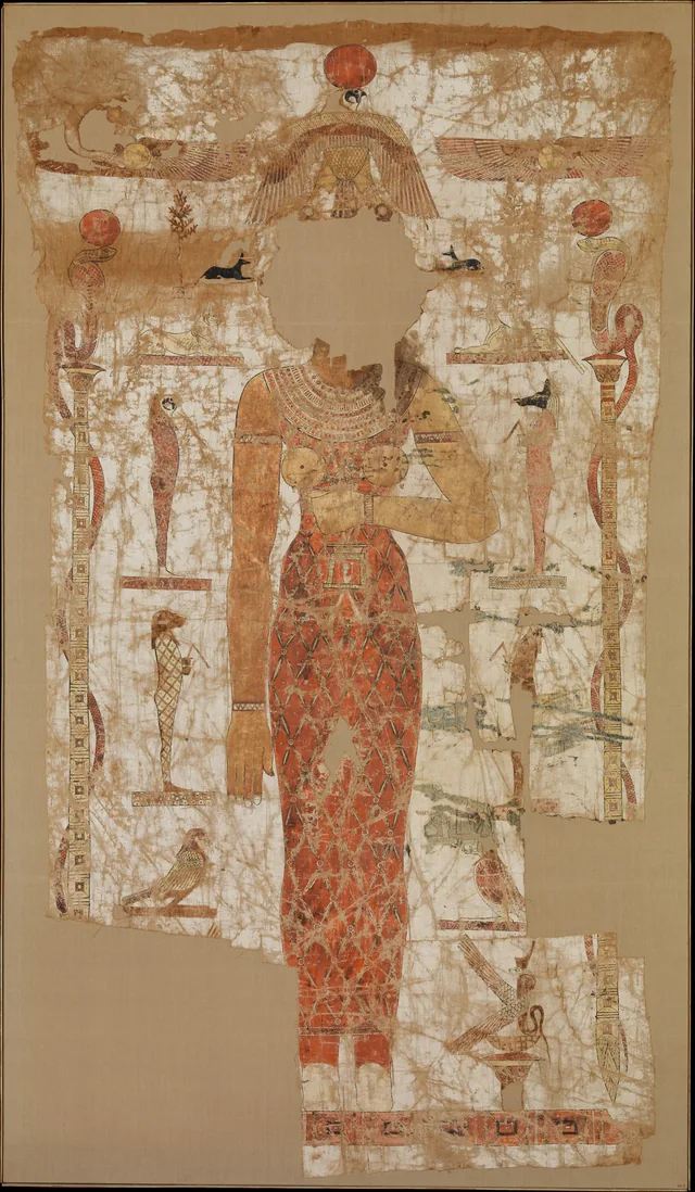 Shroud of a woman with bent-arm posture, Ancient Egypt
