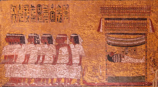 The funeral procession of Tutankhamun