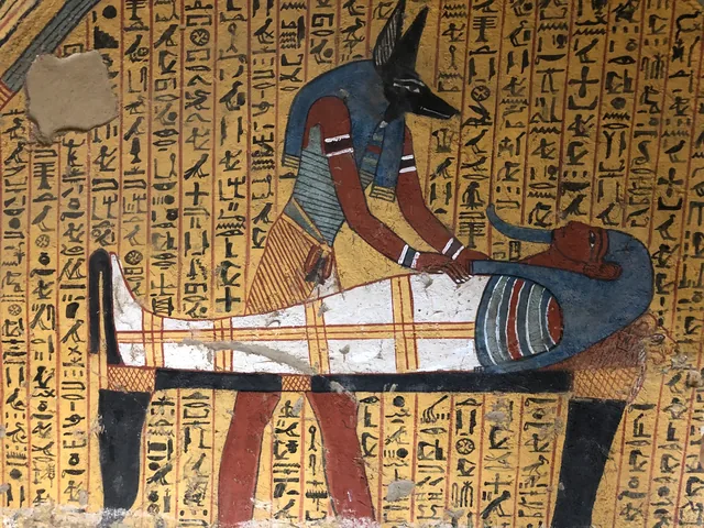 Anubis tending the mummy, Ancient Egypt