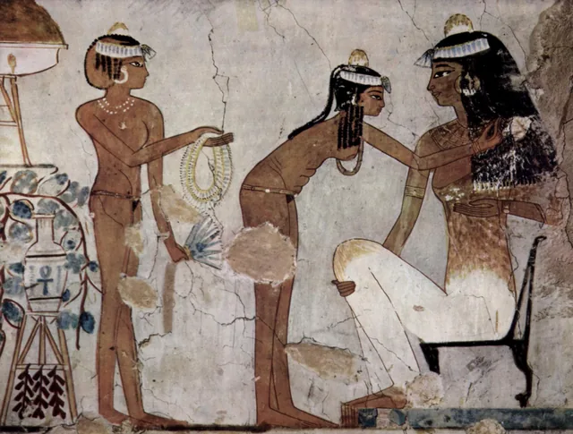 宴の侍女と客の女性たち, 古代エジプト