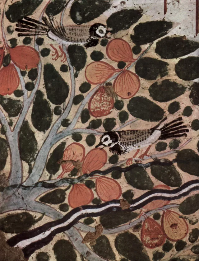 Birds in a fruit tree, Ancient Egypt