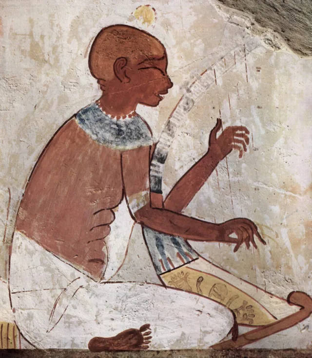 The blind harpist