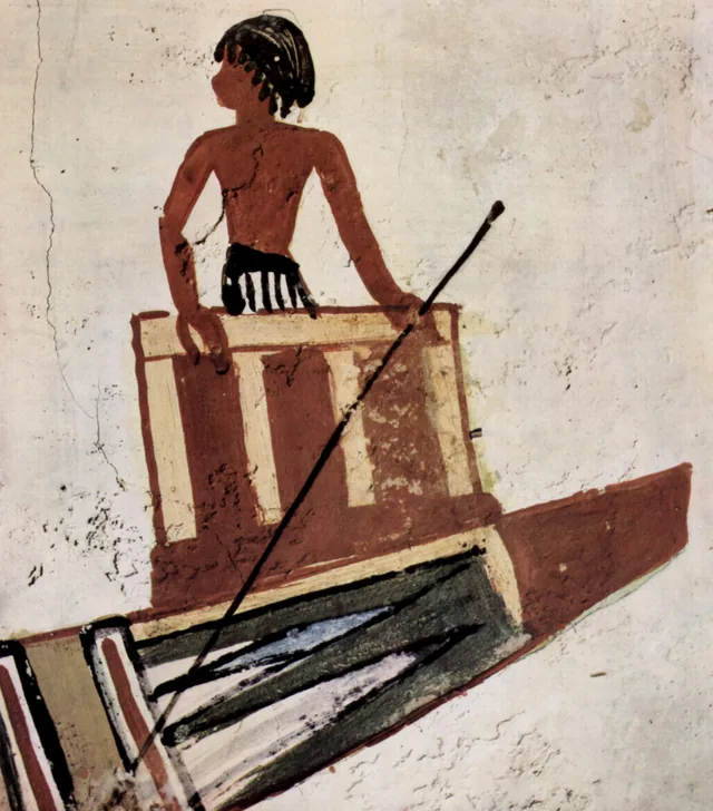 Jeune homme sur la barque