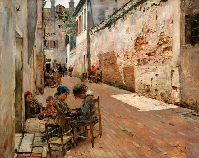 Street in Venice, Eilif Peterssen