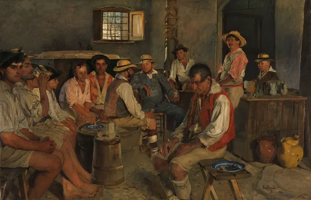 Siesta in an Osteria in Sora, Eilif Peterssen