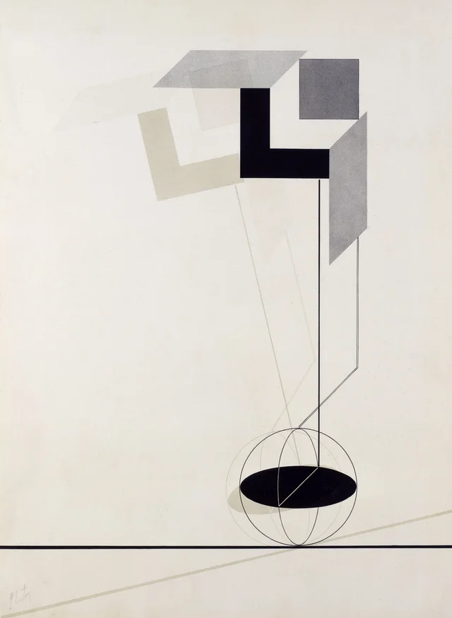 Proun (planche 3 de la première Kestnermappe), El Lissitzky