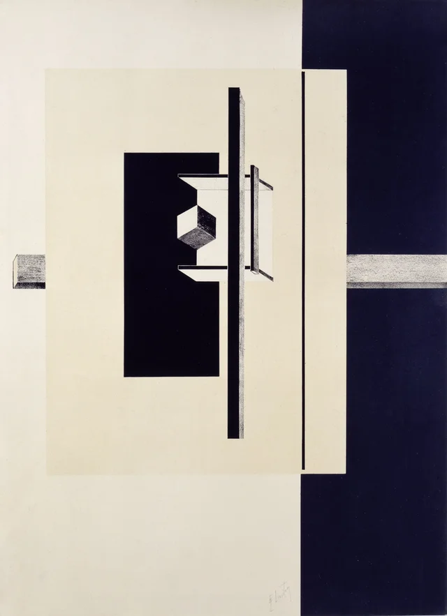 Proun (planche 5 de la première Kestnermappe), El Lissitzky