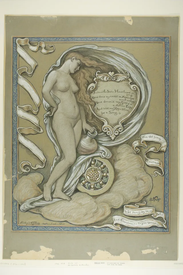 Estudo de figura para o Rubaiyat de Omar Khayyam, Elihu Vedder