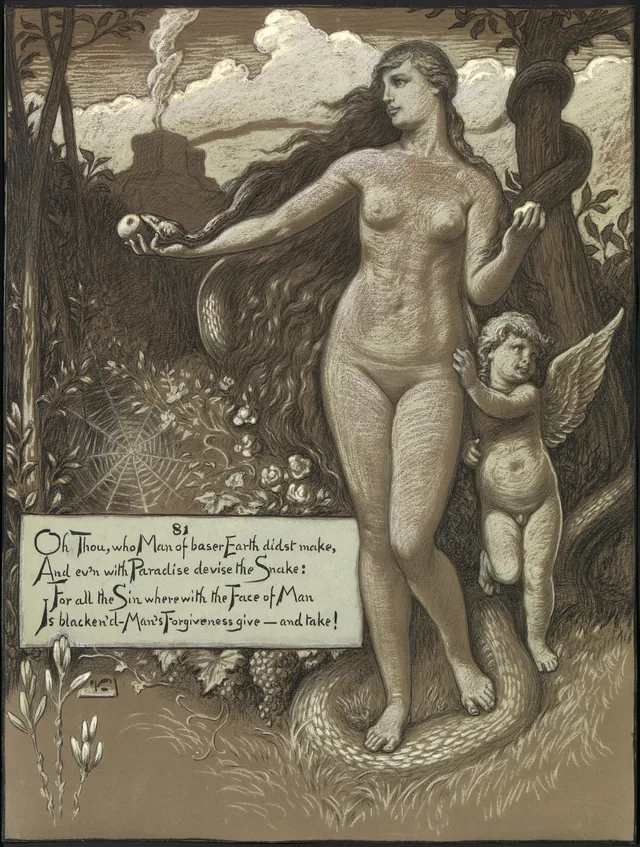 (Ilustración para los Rubaiyat de Omar Jayam) En el principio, Elihu Vedder