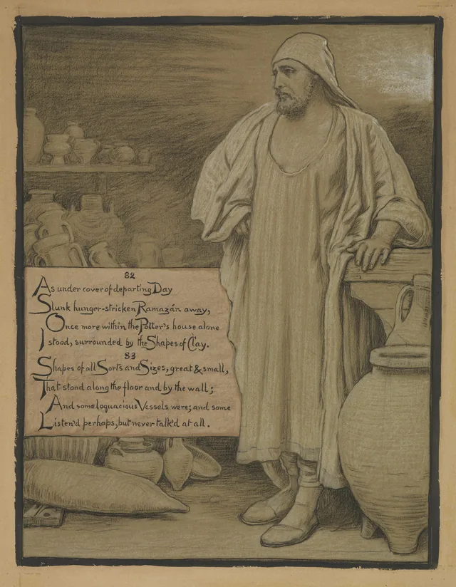 (Ilustração para o Rubaiyat de Omar Khayyam) Na casa do oleiro