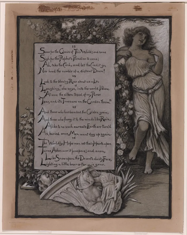(Ilustração para o Rubaiyat de Omar Khayyam) A Rosa que se abre, Elihu Vedder