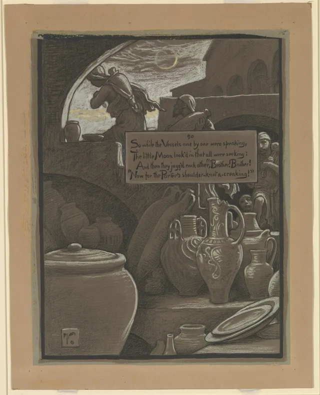 (Ilustración para los Rubaiyat de Omar Jayam) El fin del Ramadán, Elihu Vedder