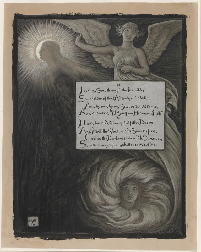 (Ilustração para o Rubaiyat de Omar Khayyam) A Resposta da alma