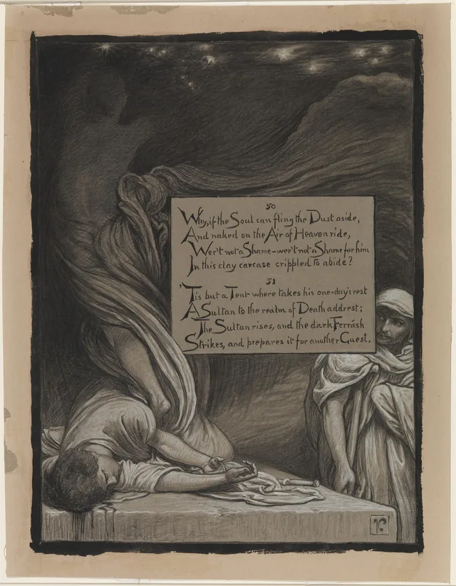 (Illustration for Rubáiyát of Omar Khayyám) The Suicide, Elihu Vedder