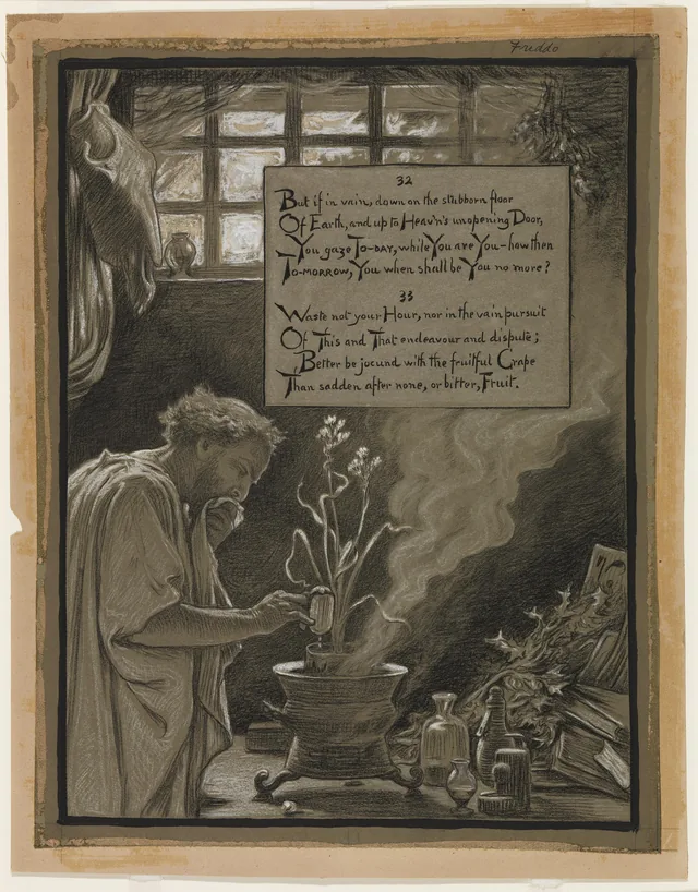 (Illustration for Rubáiyát of Omar Khayyám) The Vain Pursuit, Elihu Vedder