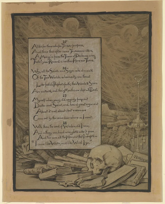 (Illustration for Rubáiyát of Omar Khayyám) Theology, Elihu Vedder