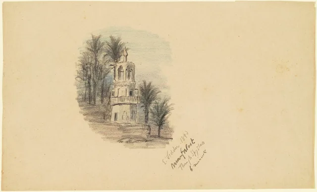 Viagem pelo Nilo, Manfalut visto pela luneta, Elihu Vedder