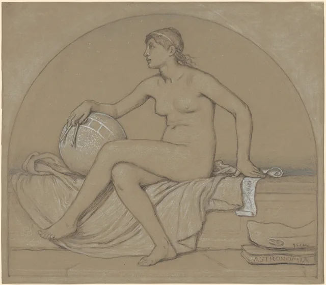 Estudo para "A Astronomia", Elihu Vedder