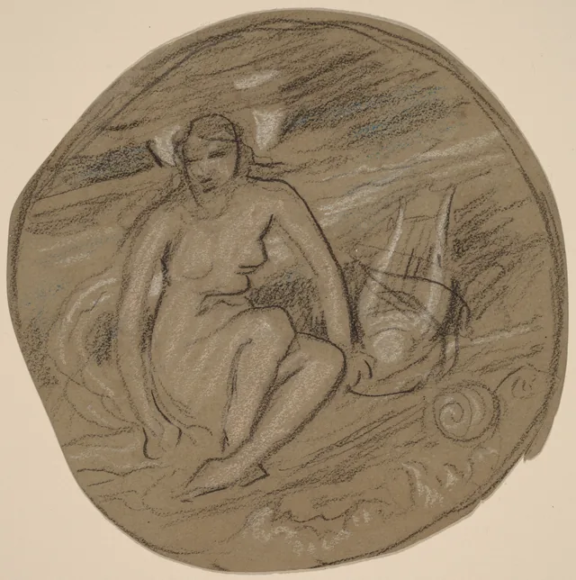 Estudo para "A Música", Elihu Vedder