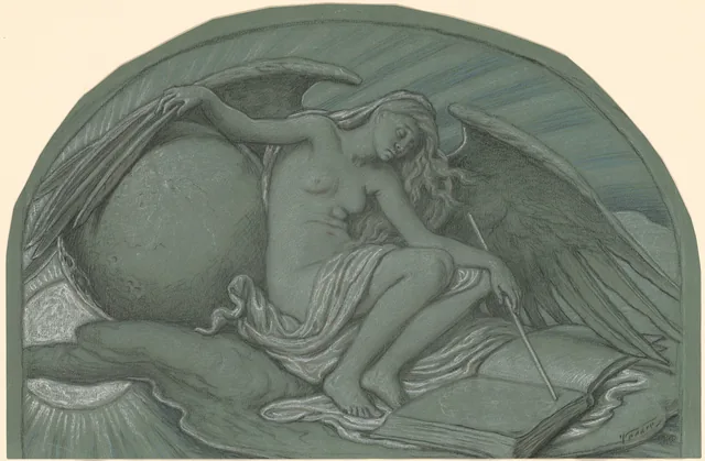 Estudo para "O Eclipse do sol pela lua", Elihu Vedder