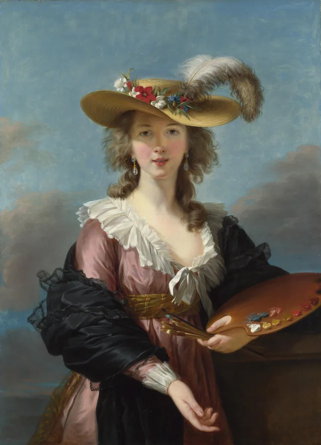 Self-Portrait in a Straw Hat