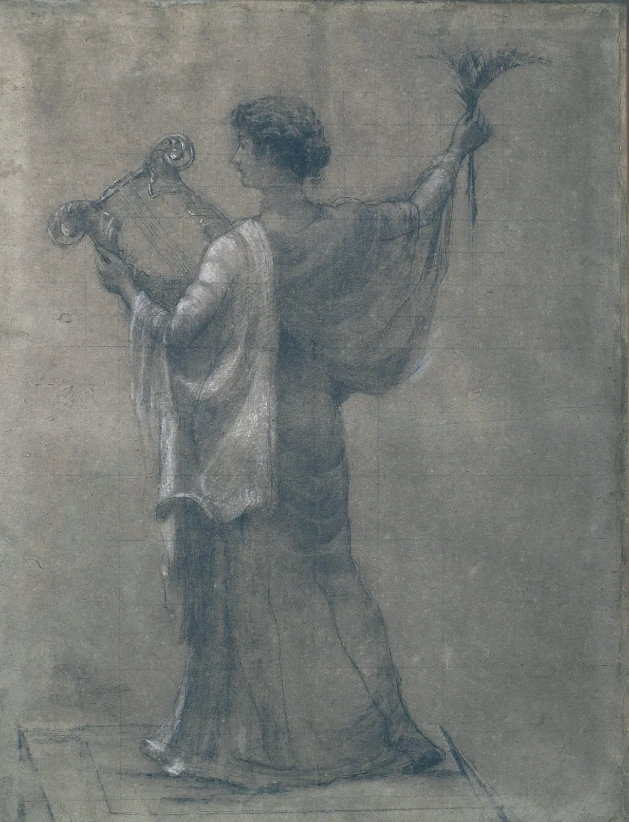La Poésie - Carton de report pour le rideau de scène du Théâtre municipal de Rio de Janeiro, Eliseu Visconti