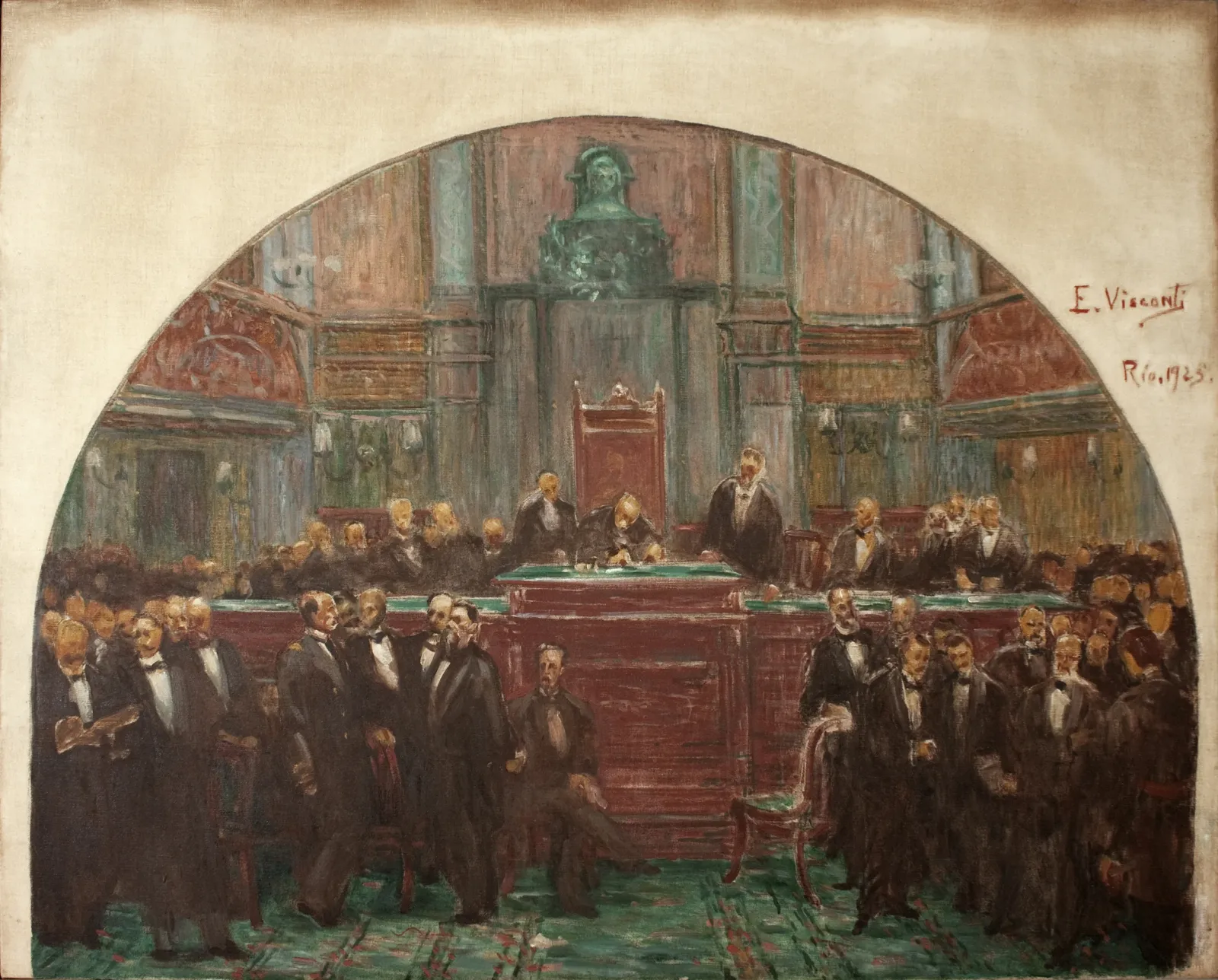 Signature de la Constitution de 1891 - Deuxième étude pour le palais Tiradentes, Eliseu Visconti