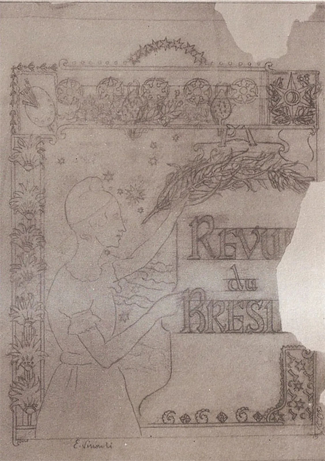 Couverture de la Revue du Brésil éditée à Paris - Étude, Eliseu Visconti