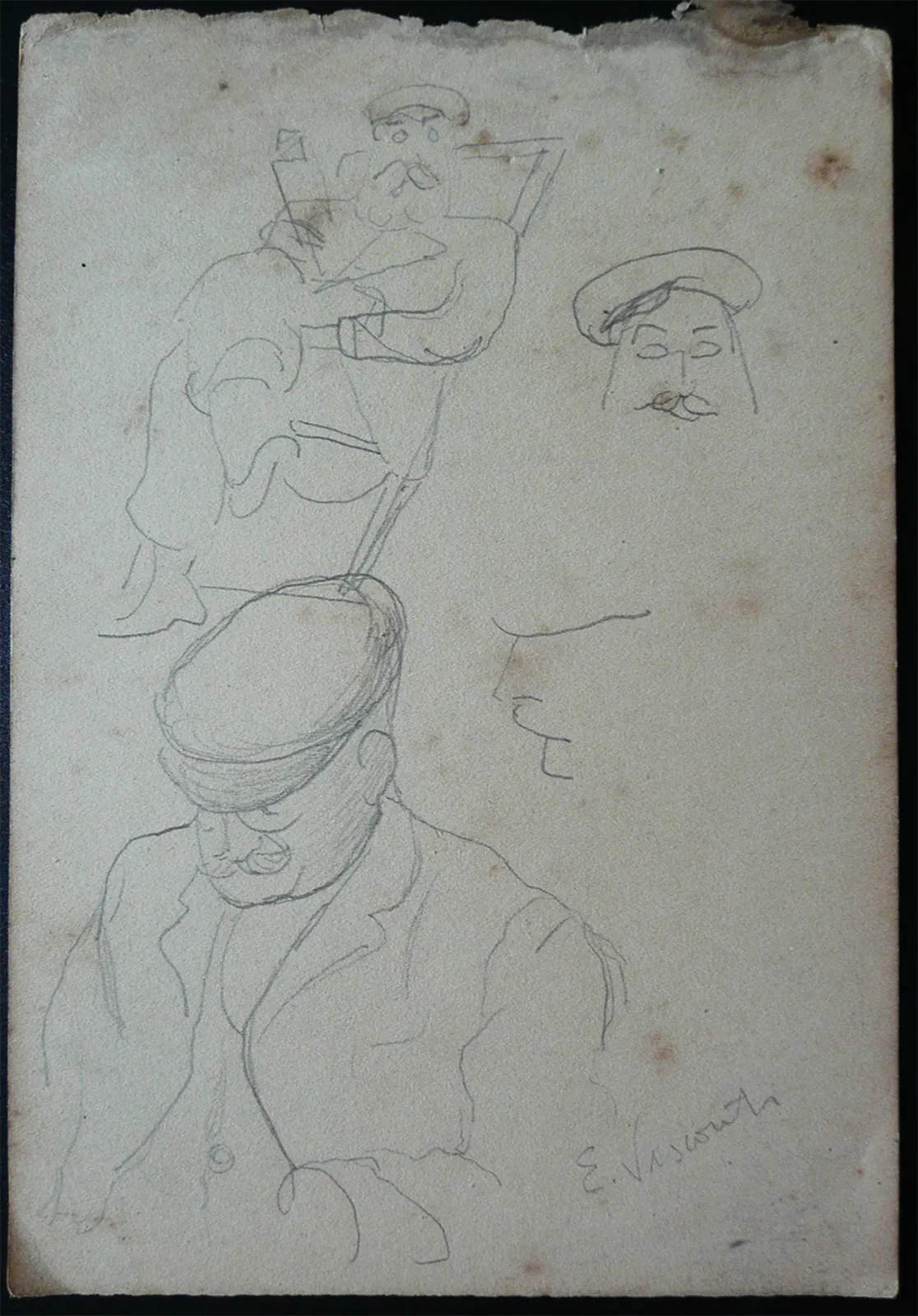 Commandant - Feuillet détaché d'un carnet de notes, Eliseu Visconti