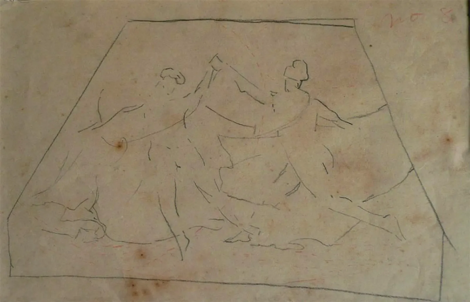 Esquisse pour « La Danse des heures » - Plafond du Théâtre municipal de Rio de Janeiro, Eliseu Visconti