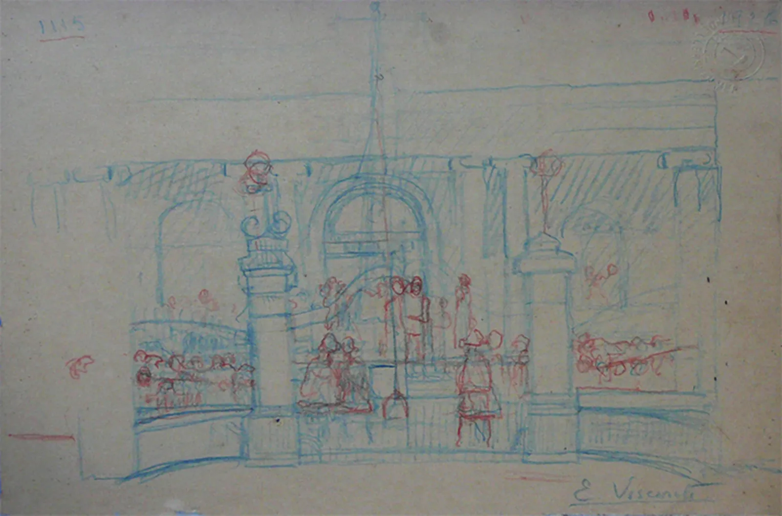 École Higino da Silveira à Teresópolis (étude pour « Hymne au drapeau »), Eliseu Visconti