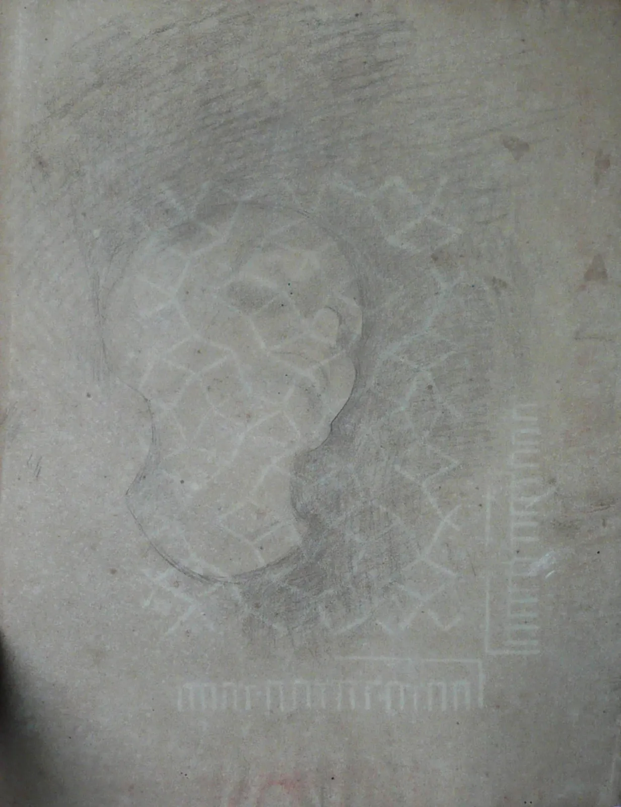 Sculpture - Tête - verso de l'œuvre D871, Eliseu Visconti