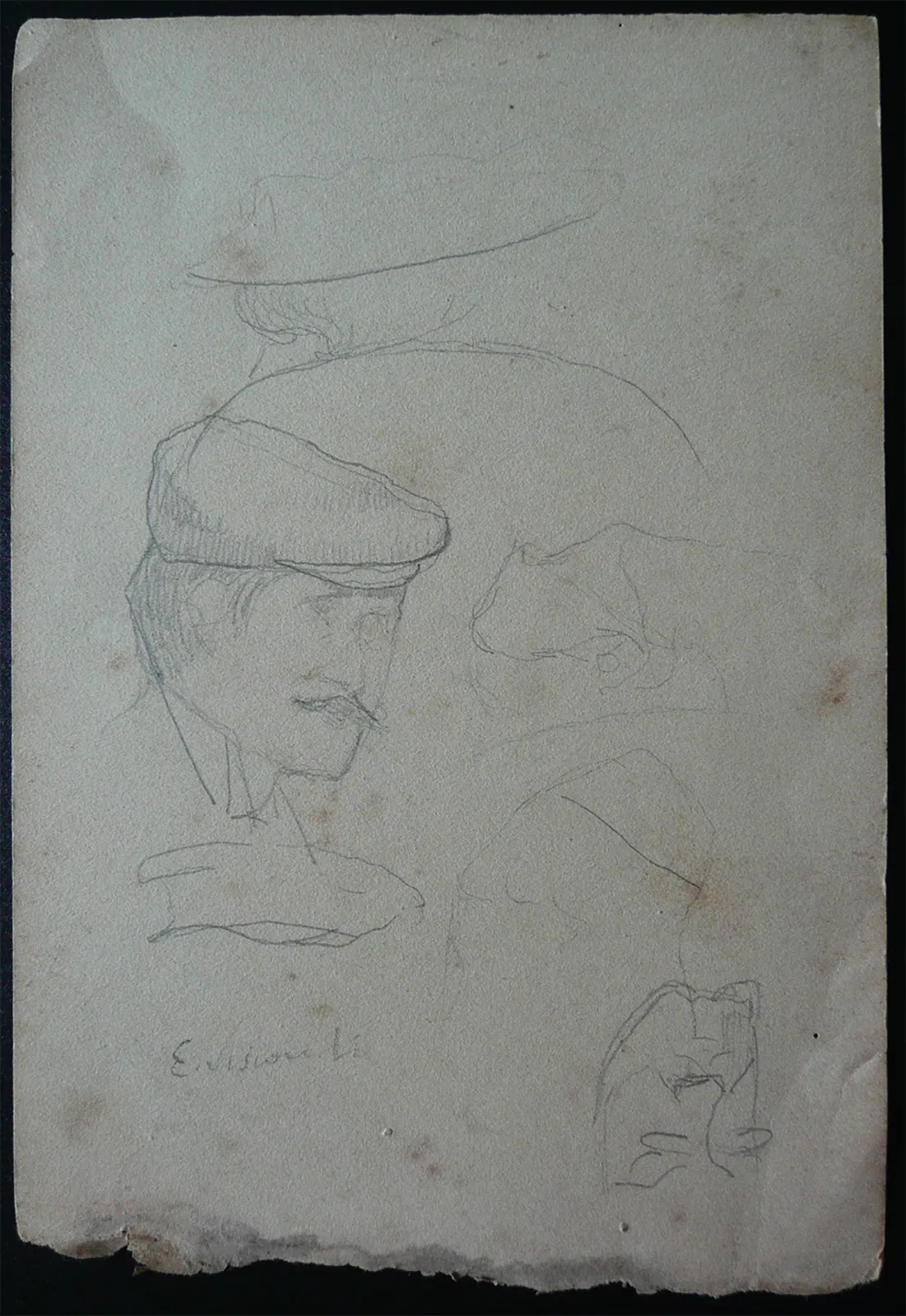 Figures à bord - Feuillet détaché d'un carnet de notes, Eliseu Visconti