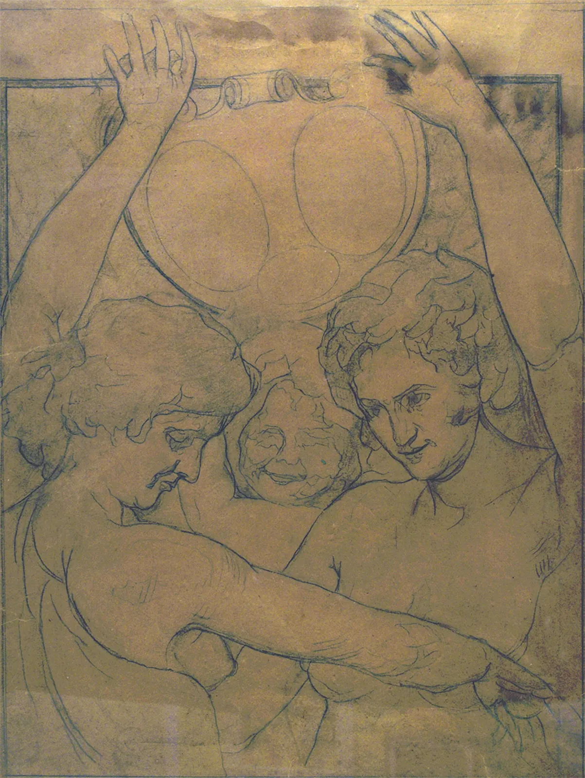 Figures entrelacées - Étude pour une illustration de journal, Eliseu Visconti