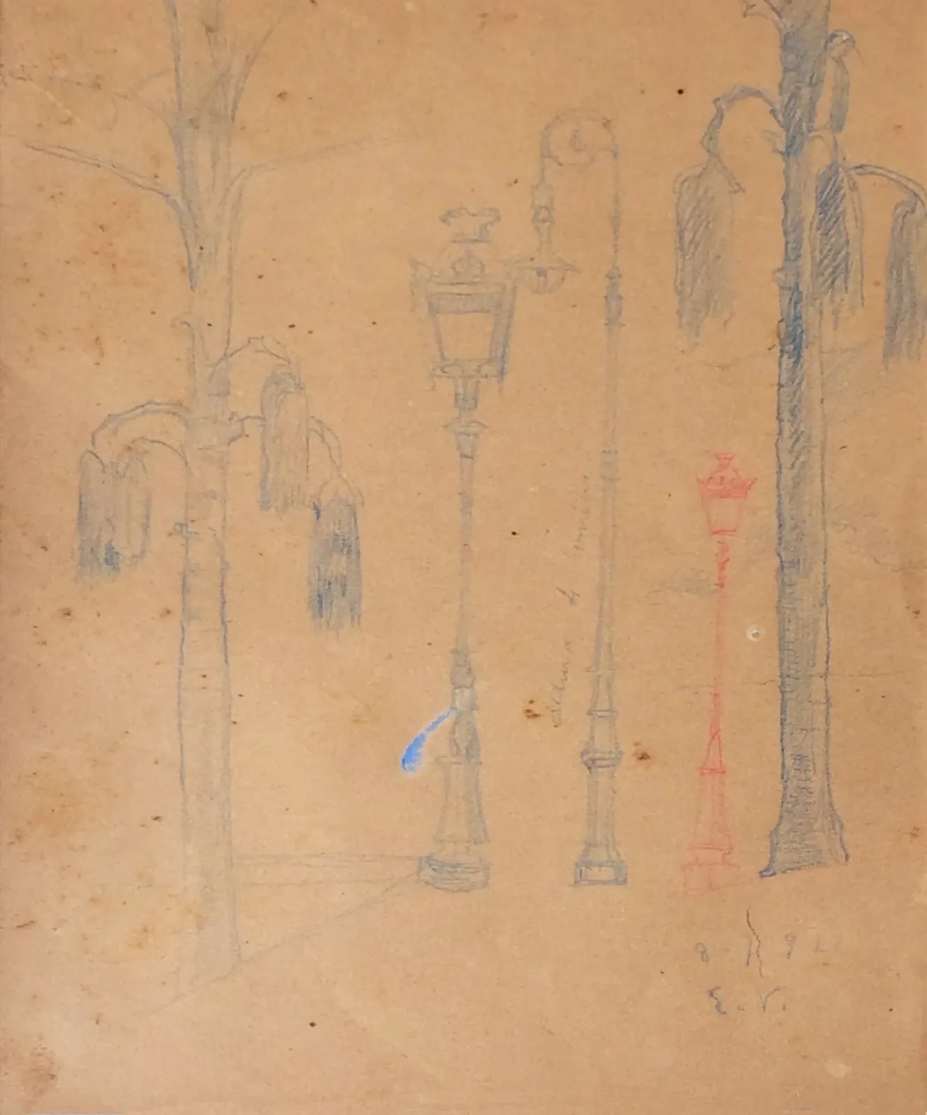Lanternes - Étude, Eliseu Visconti