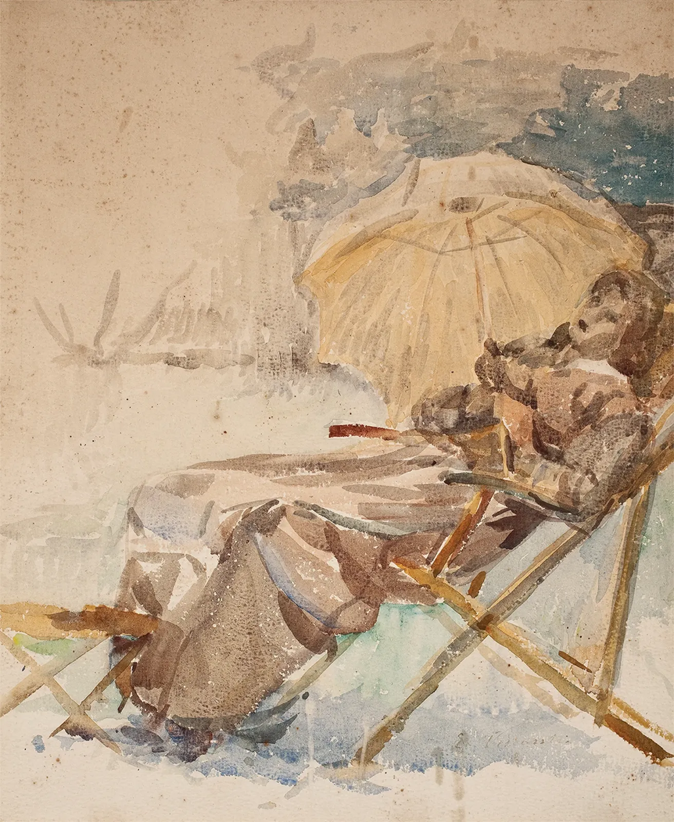 Femme à l'ombrelle - Étude pour « Le Bain de soleil », Eliseu Visconti